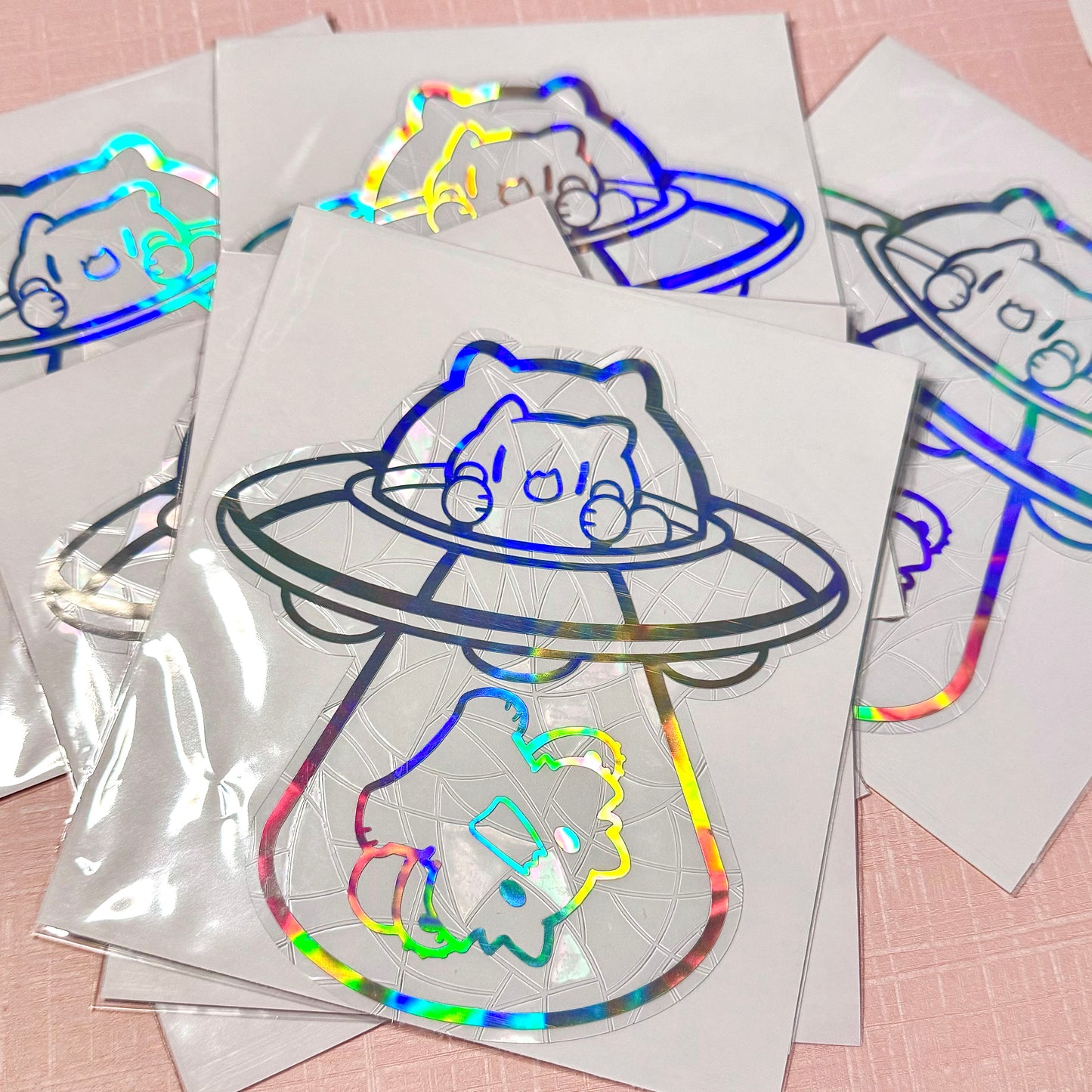 UFO aliens cat Suncatcher