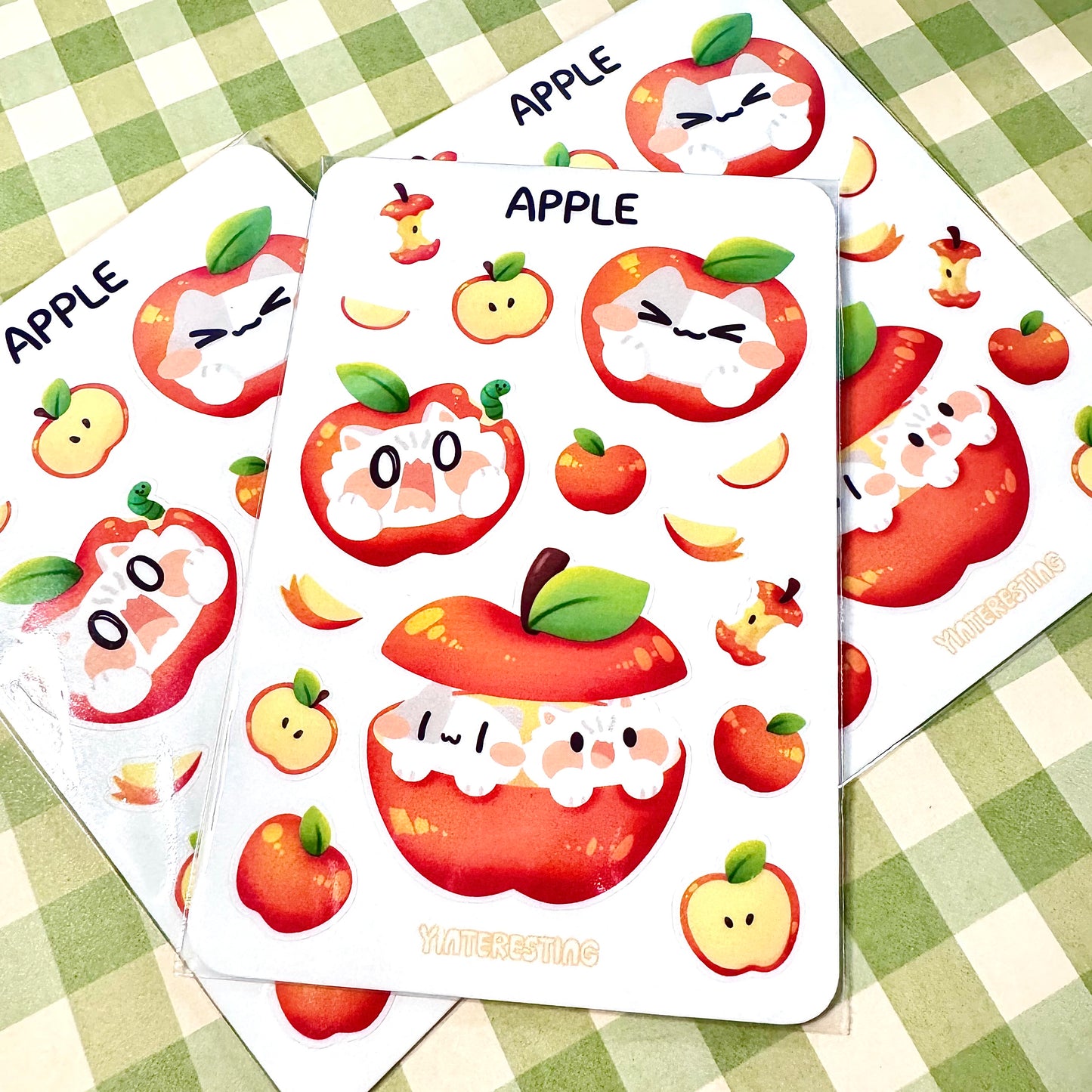 Apple meow Sticker sheet