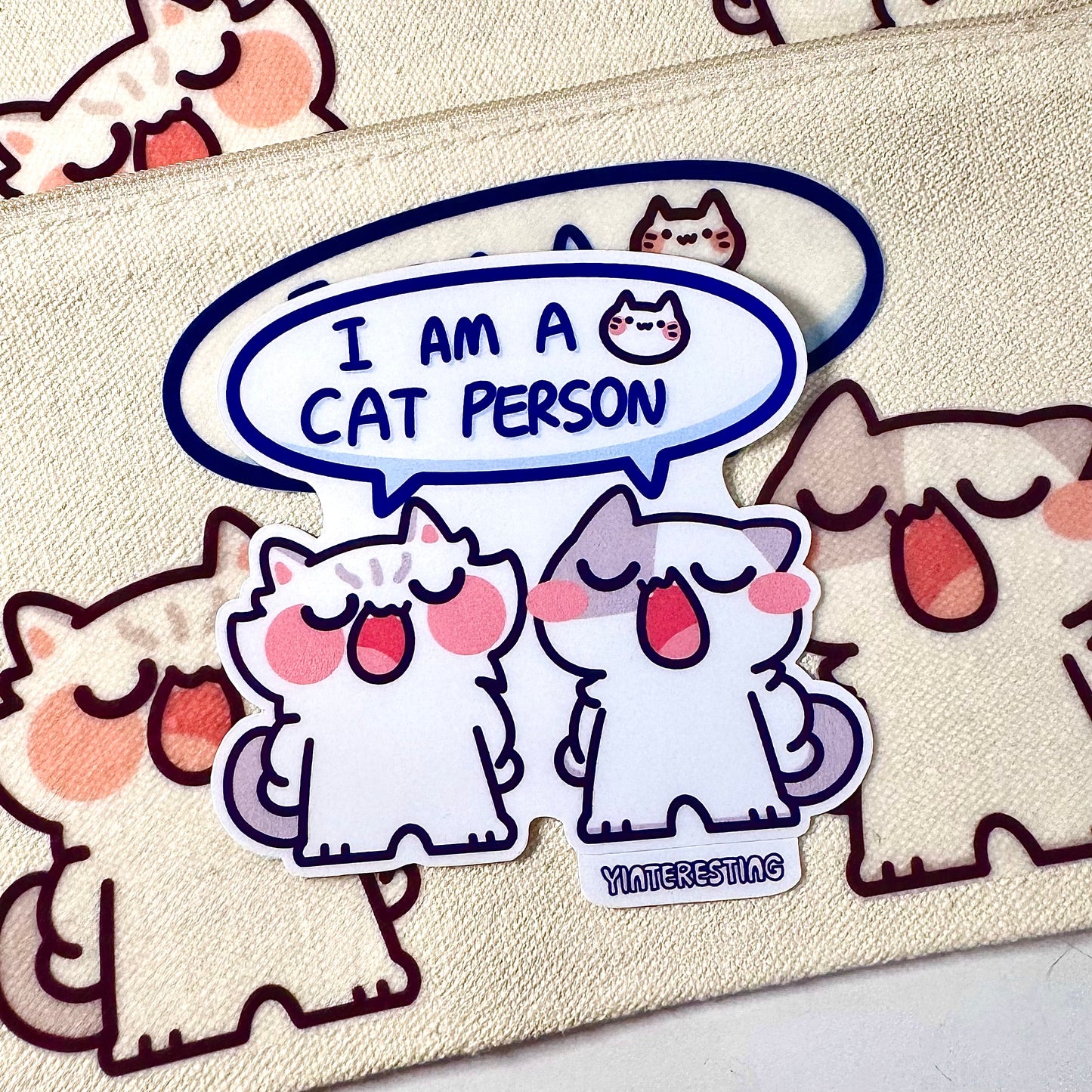 I am a cat person Sticker