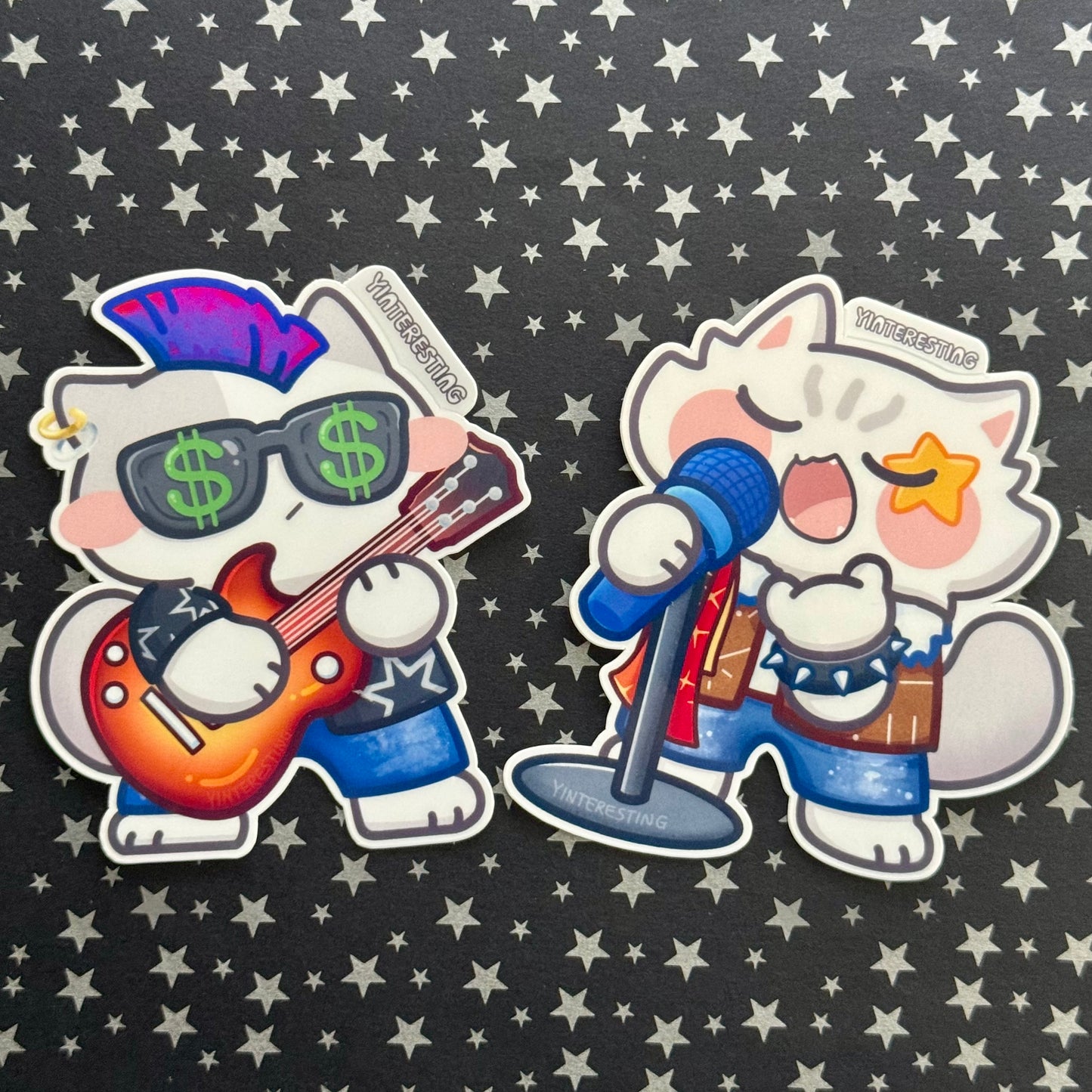 Rockstar Dian &Dou Cat Sticker