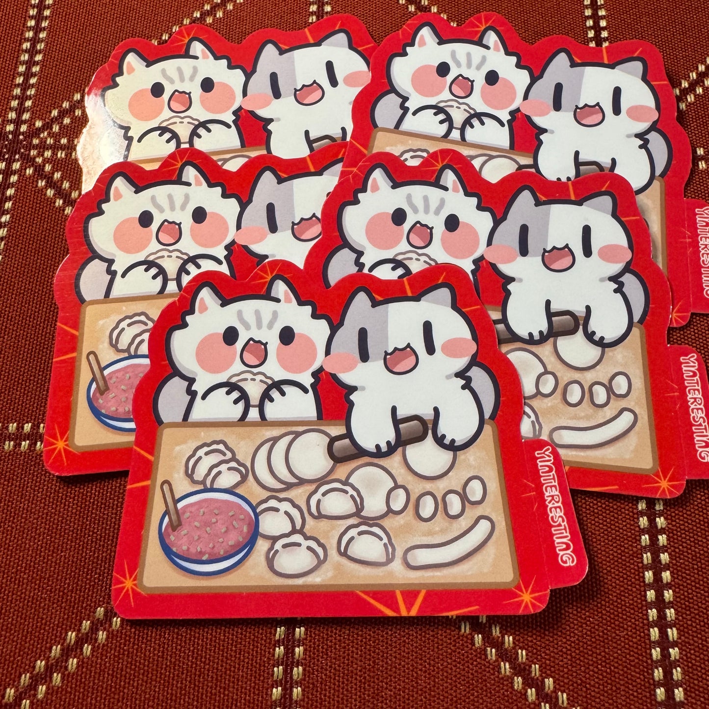 Making dumplings Jiaozi Sticker