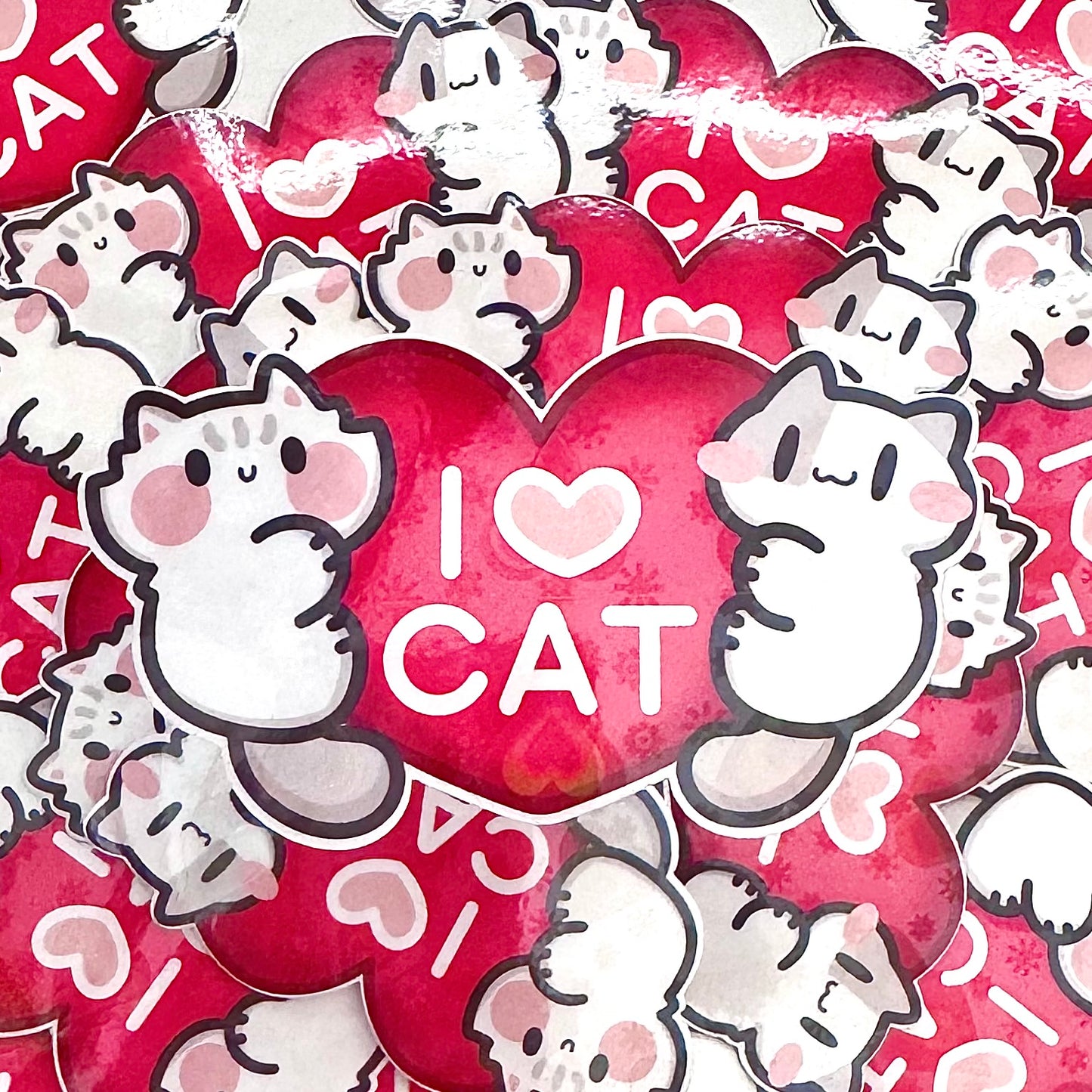I LOVE CAT Sticker