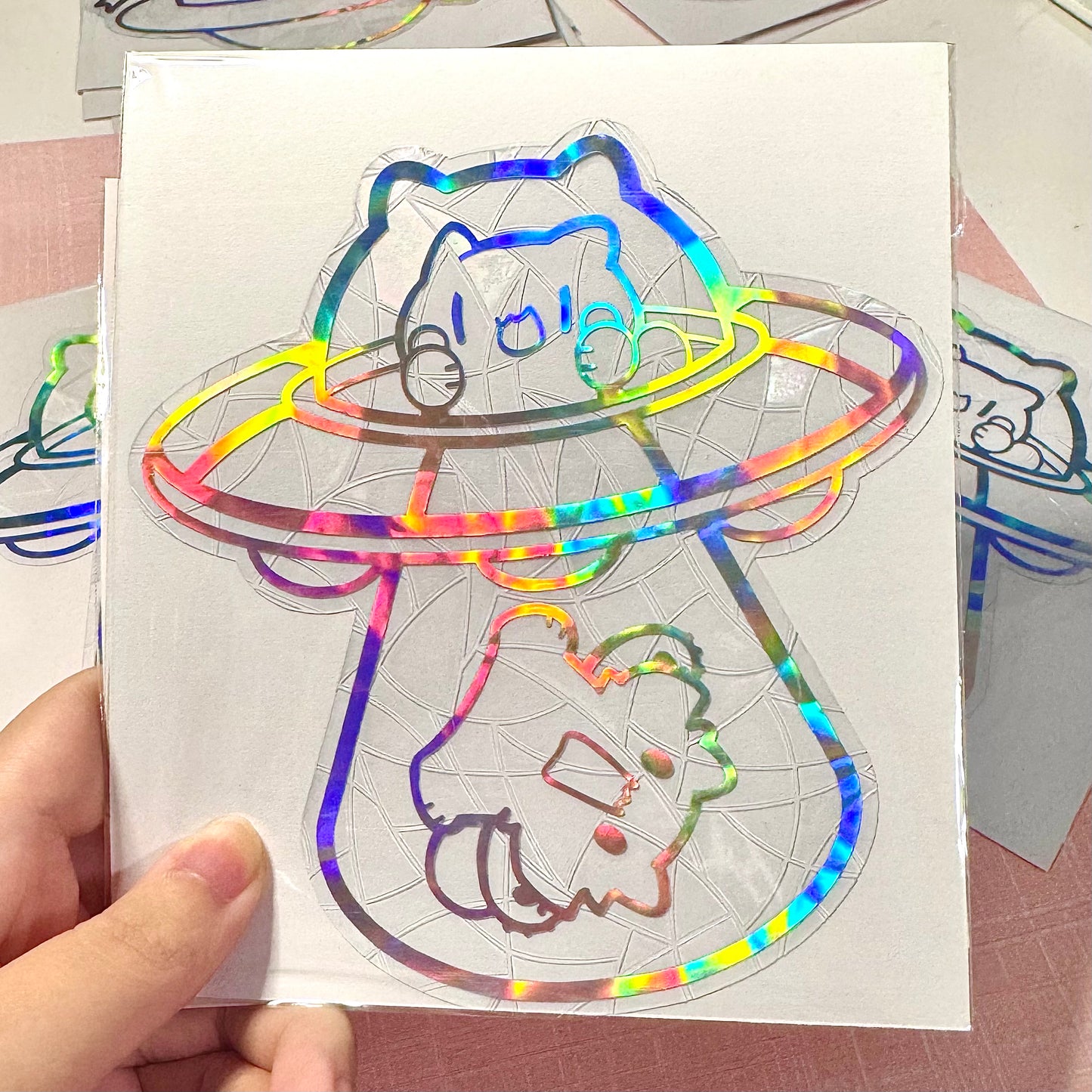 UFO aliens cat Suncatcher