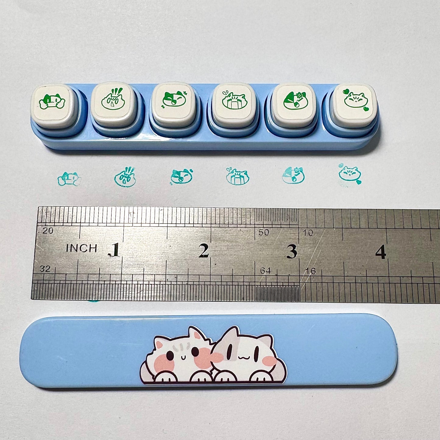 Meow emoji Six in one Stamps