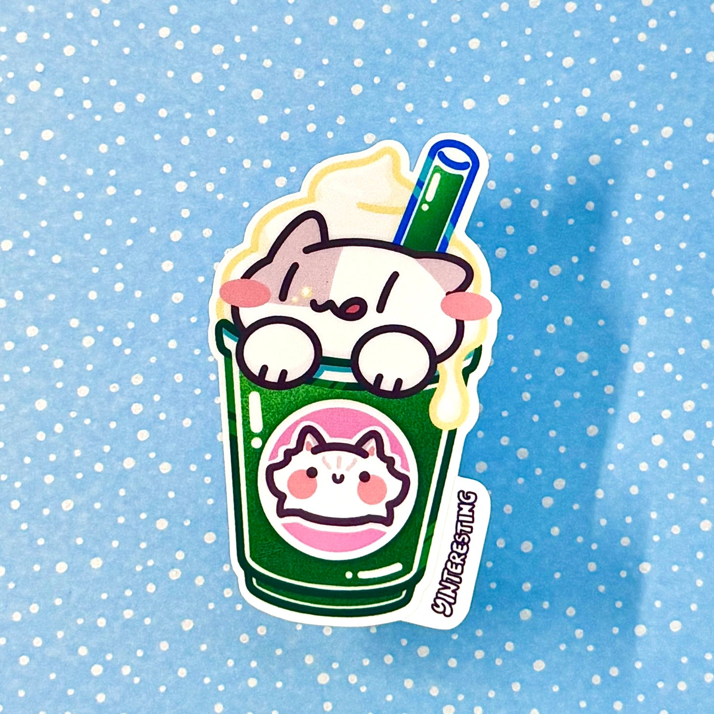 Matcha Green tea Frappe Sticker