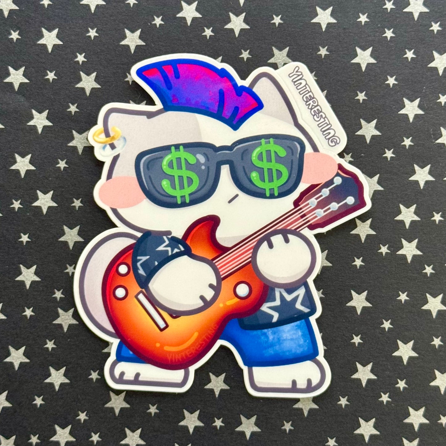 Rockstar Dian &Dou Cat Sticker