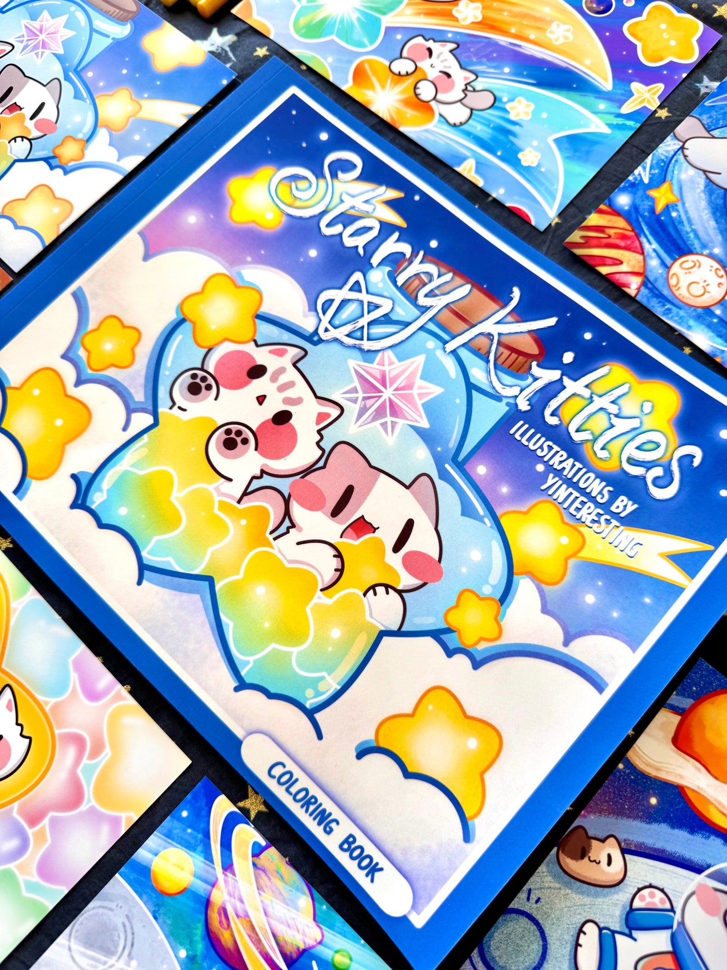 Starry Kitties Coloring Book
