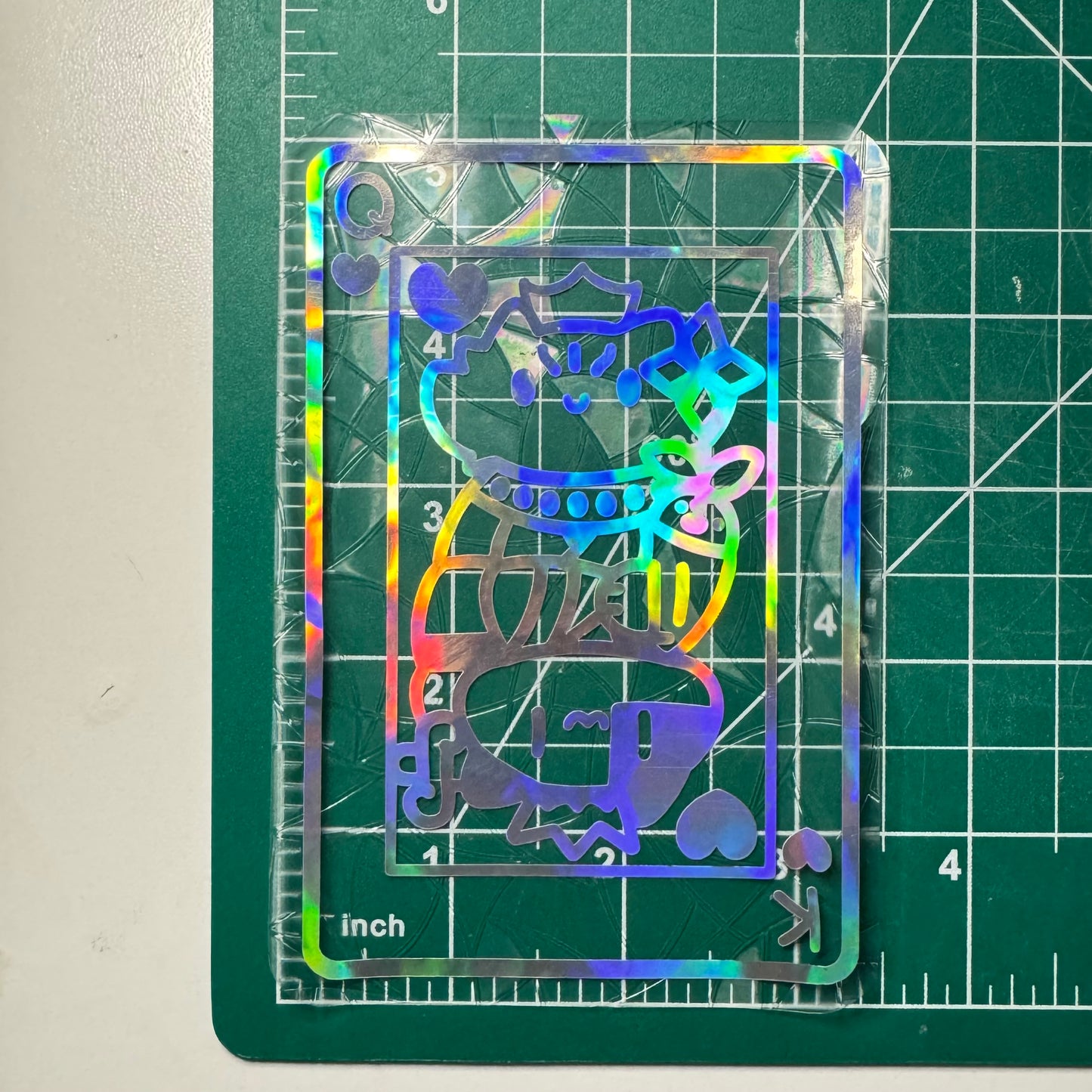 Playing card king queen cat Suncatcher