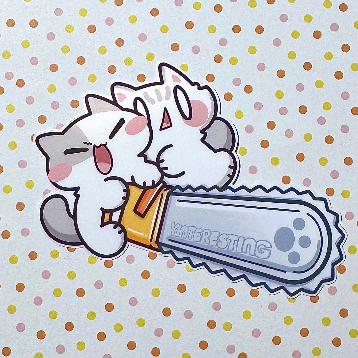 Chainsaw Meows Sticker