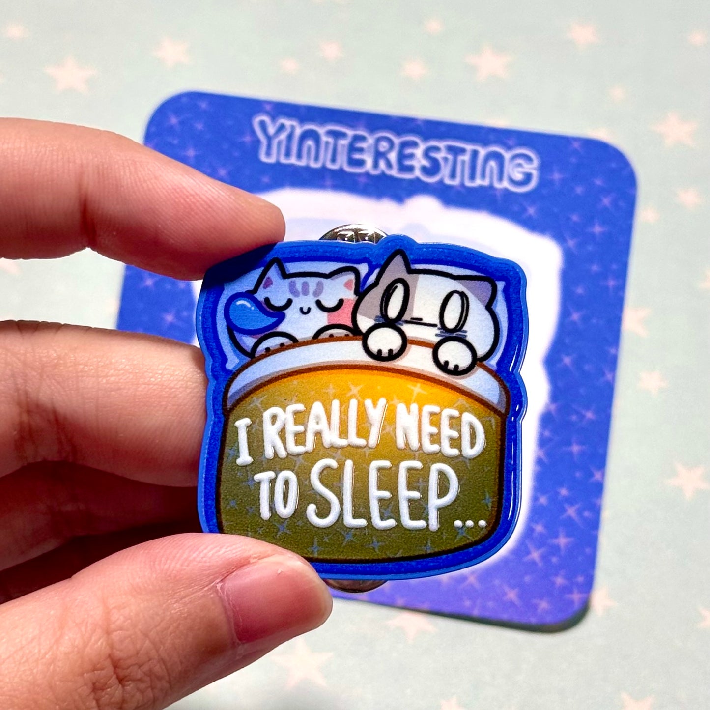 I need to sleep Hard Metal Pin