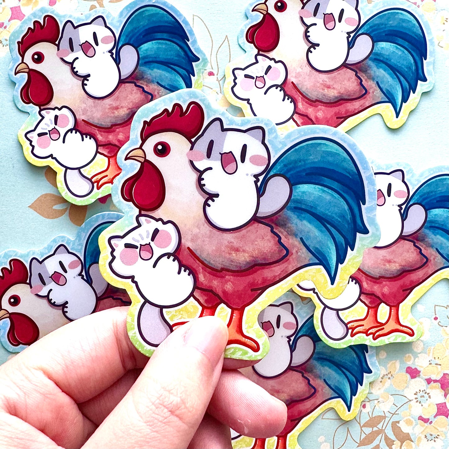 Chicken Meows Sticker