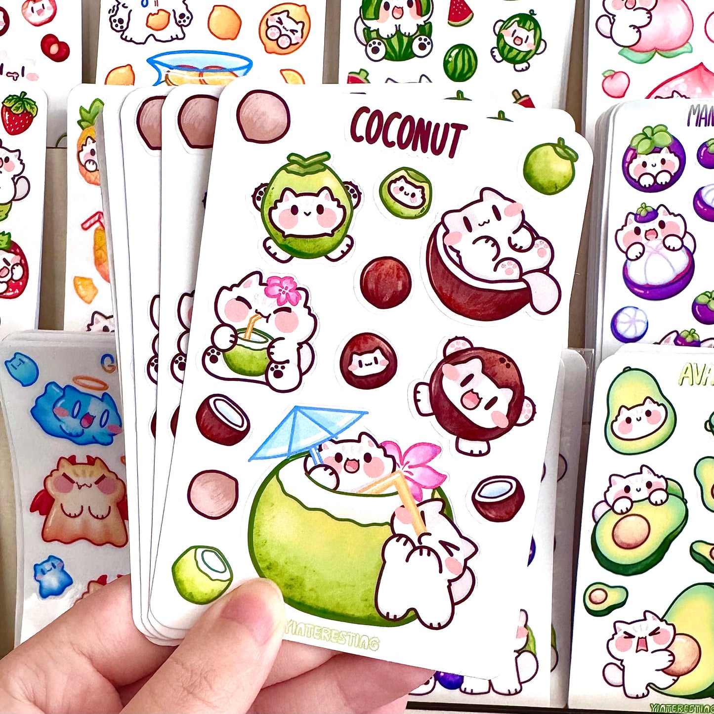 Coconut meow Sticker Sheet