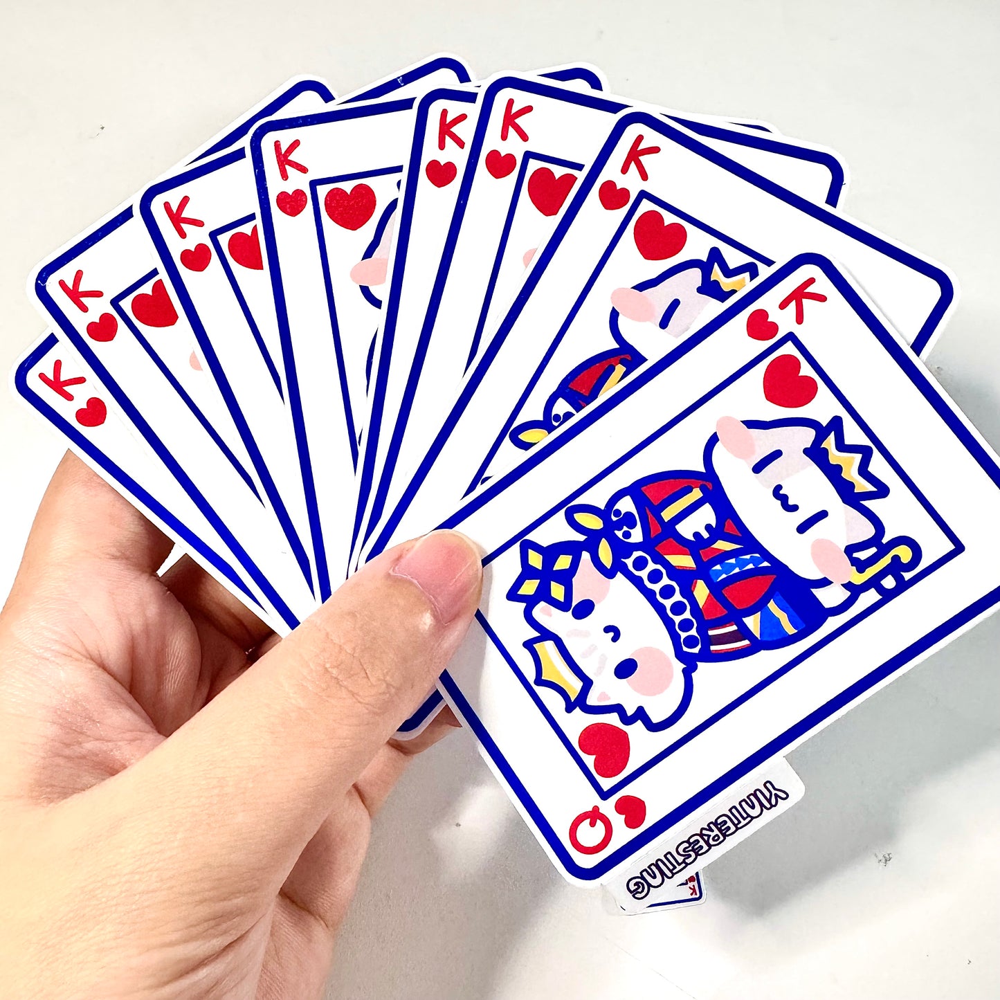 Playing card King Queen Stickers