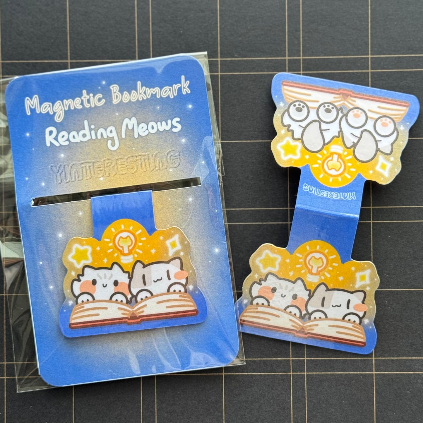 Reading meow Cats Magnetic Bookmark