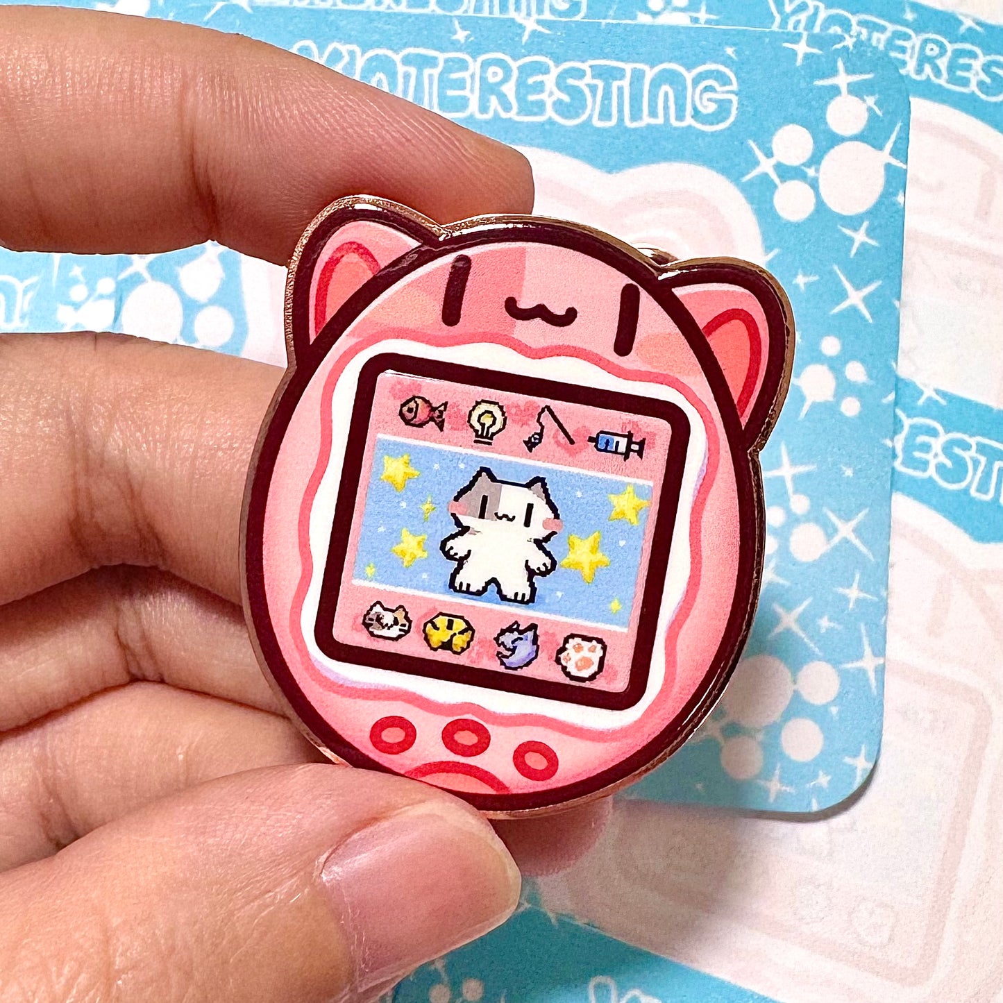 Tamagotchi Pink Hard Metal Pin