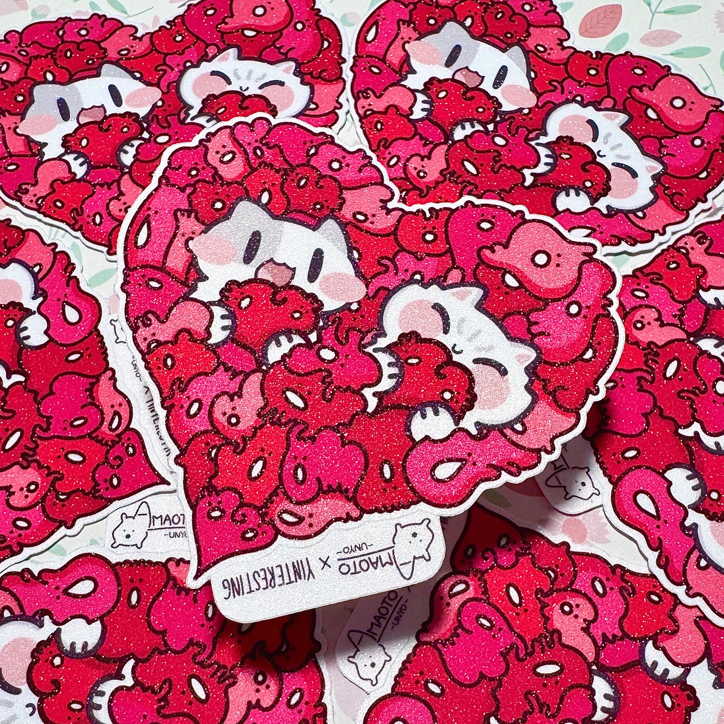 Heart Unyos Meows Sticker