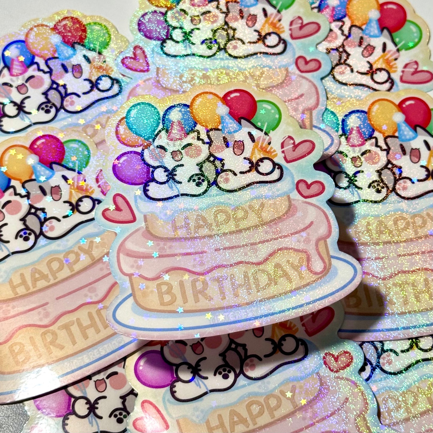 Happy Birthday Cake Sticker