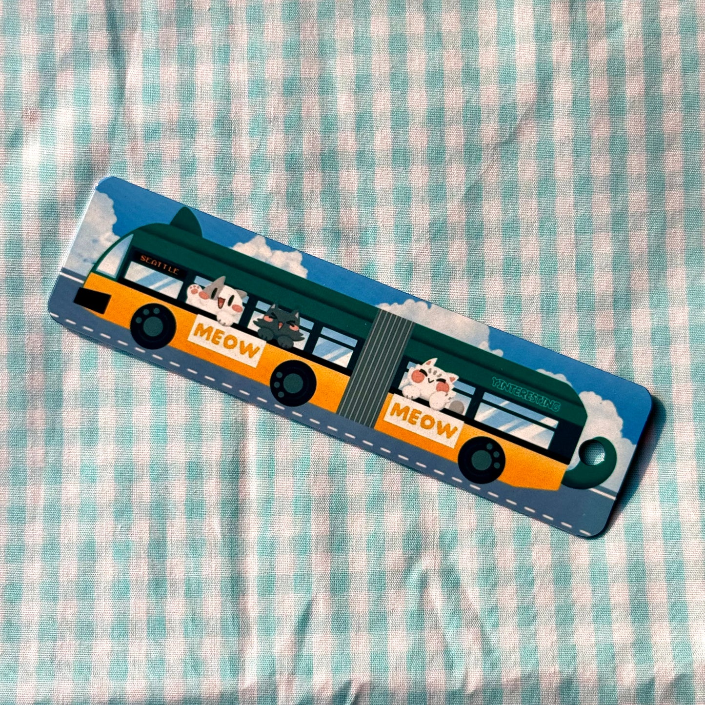Public transport meow Metal Bookmark