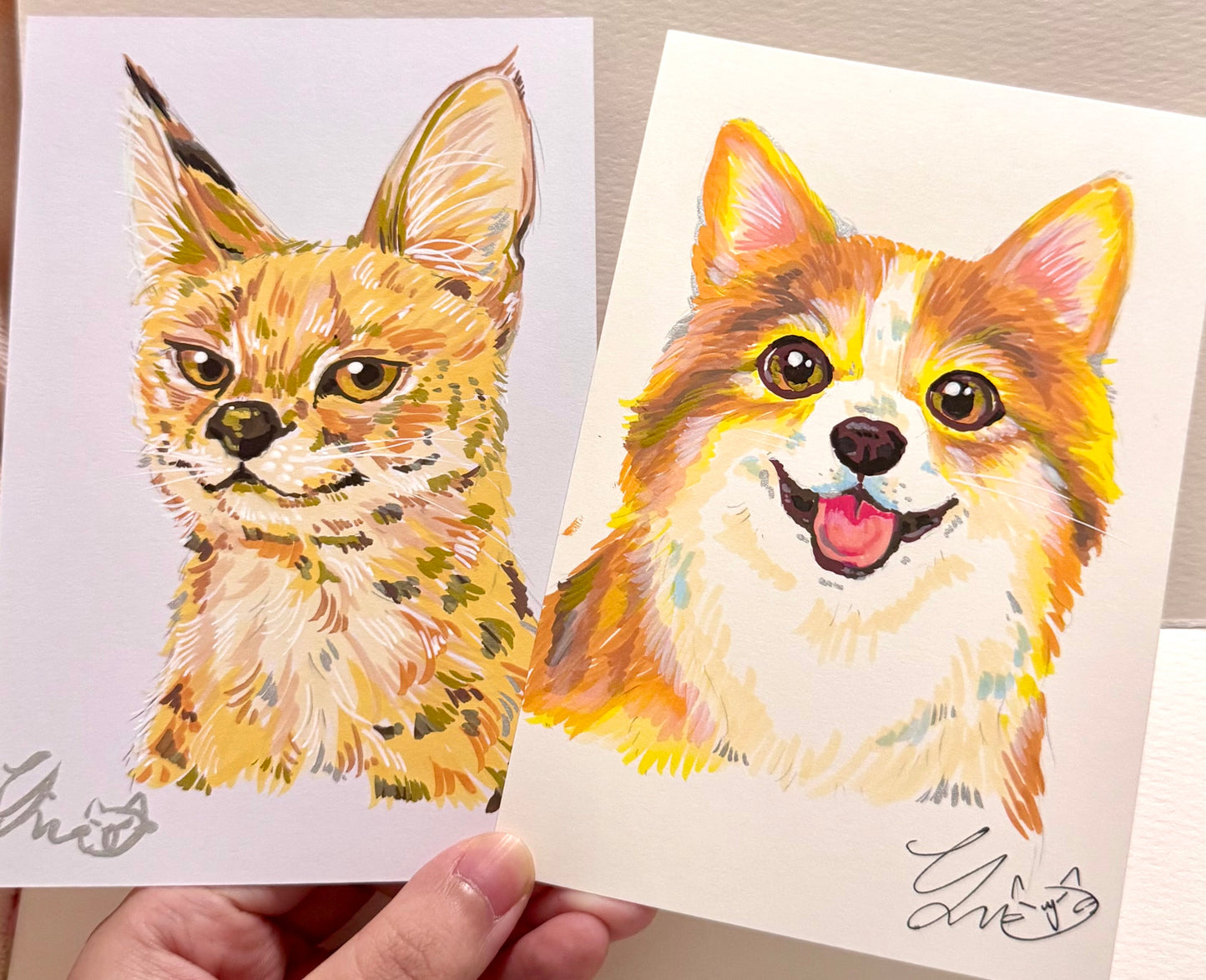 *Sticker Club Member Only* 4x6 Yinteresting Pet portrait Commission 🐱🐶🐰