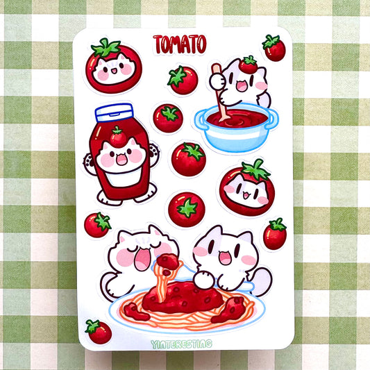 Tomato meow Sticker Sheet