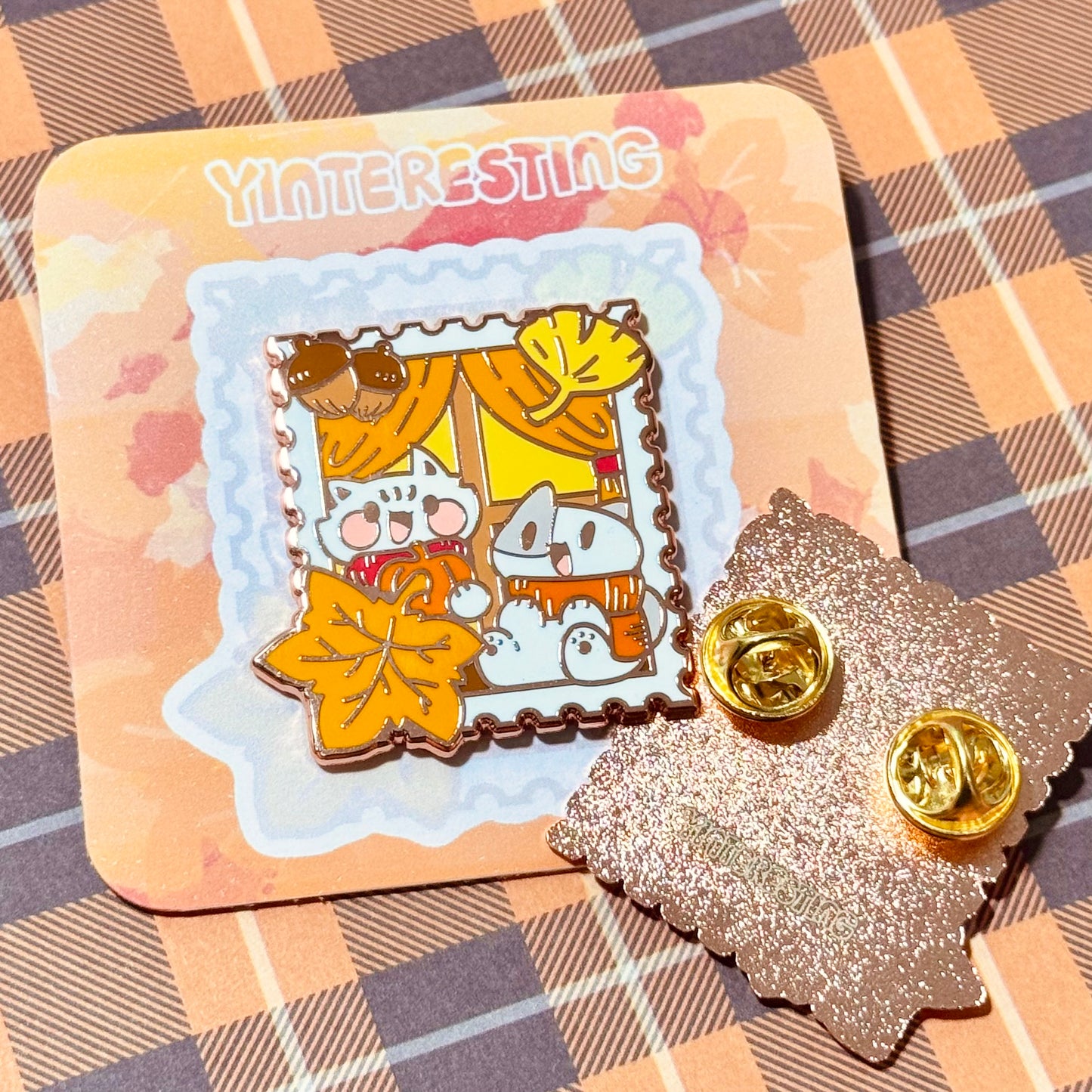 Autumn vibe Stamp Enamel Pin