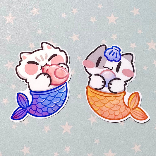 Mermaid meow Stickers