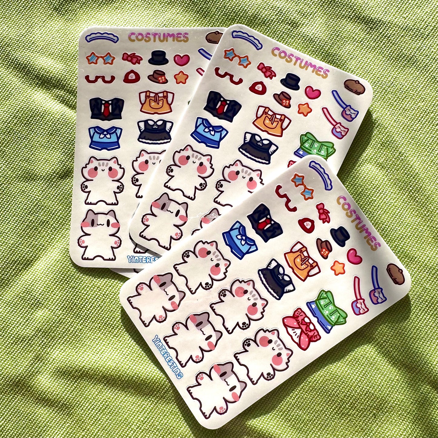 Costumes meow Sticker sheet