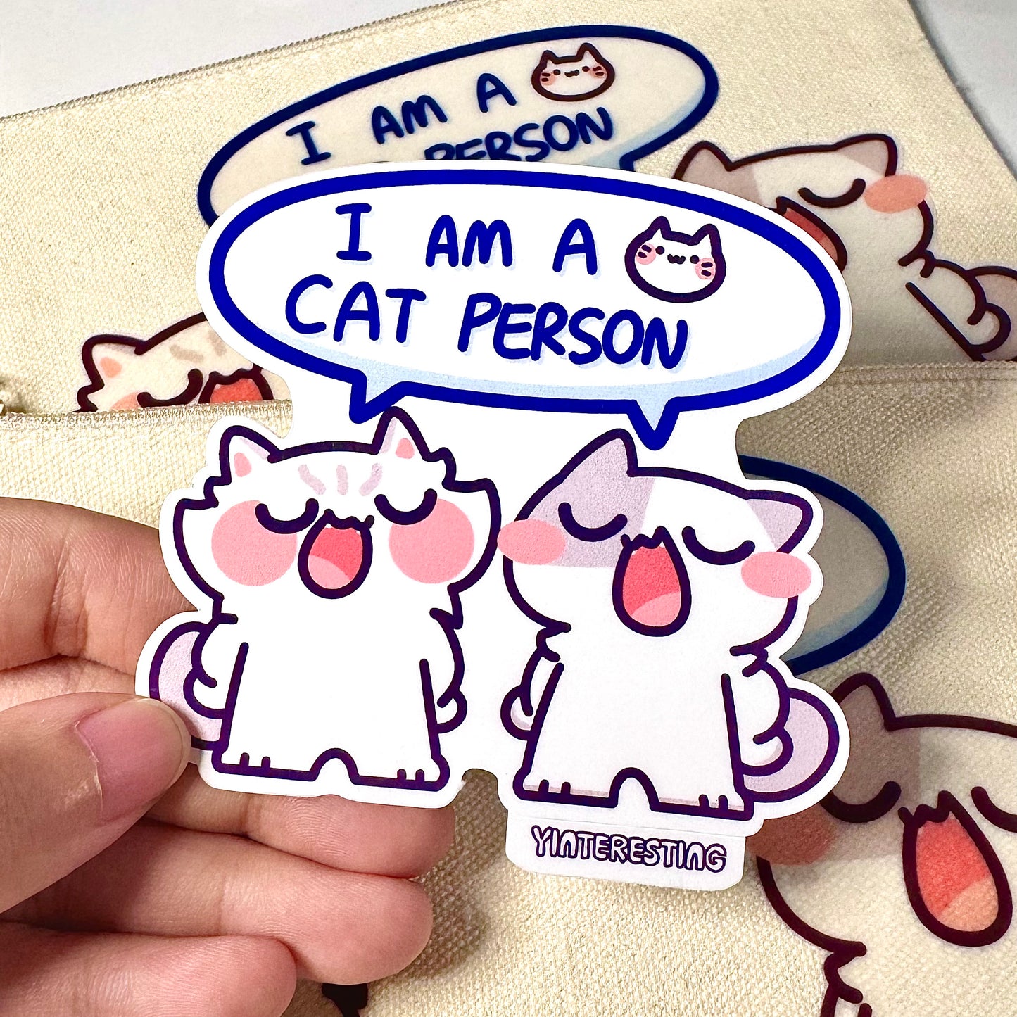 I am a cat person Sticker