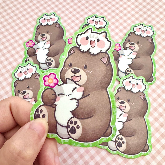Bear and meows Sticker