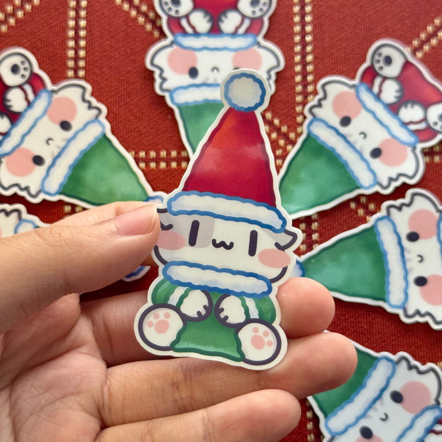 Christmas Gnome Cats Stickers
