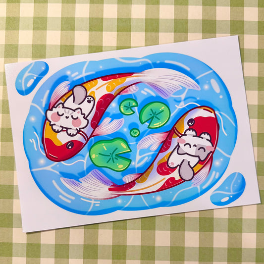 Koi fish meows Art Print