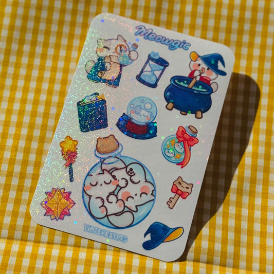 Meowgic meow Sticker sheet