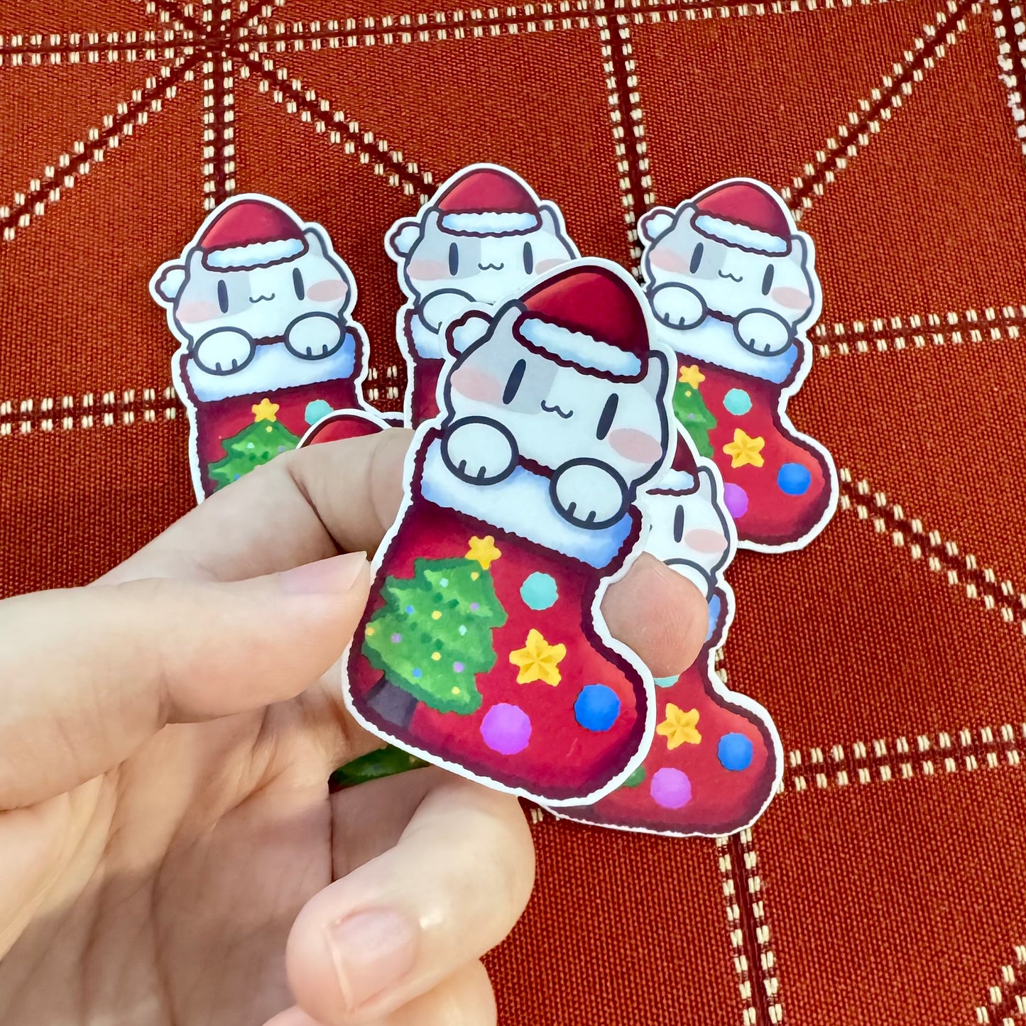 Christmas stockings Cats Stickers
