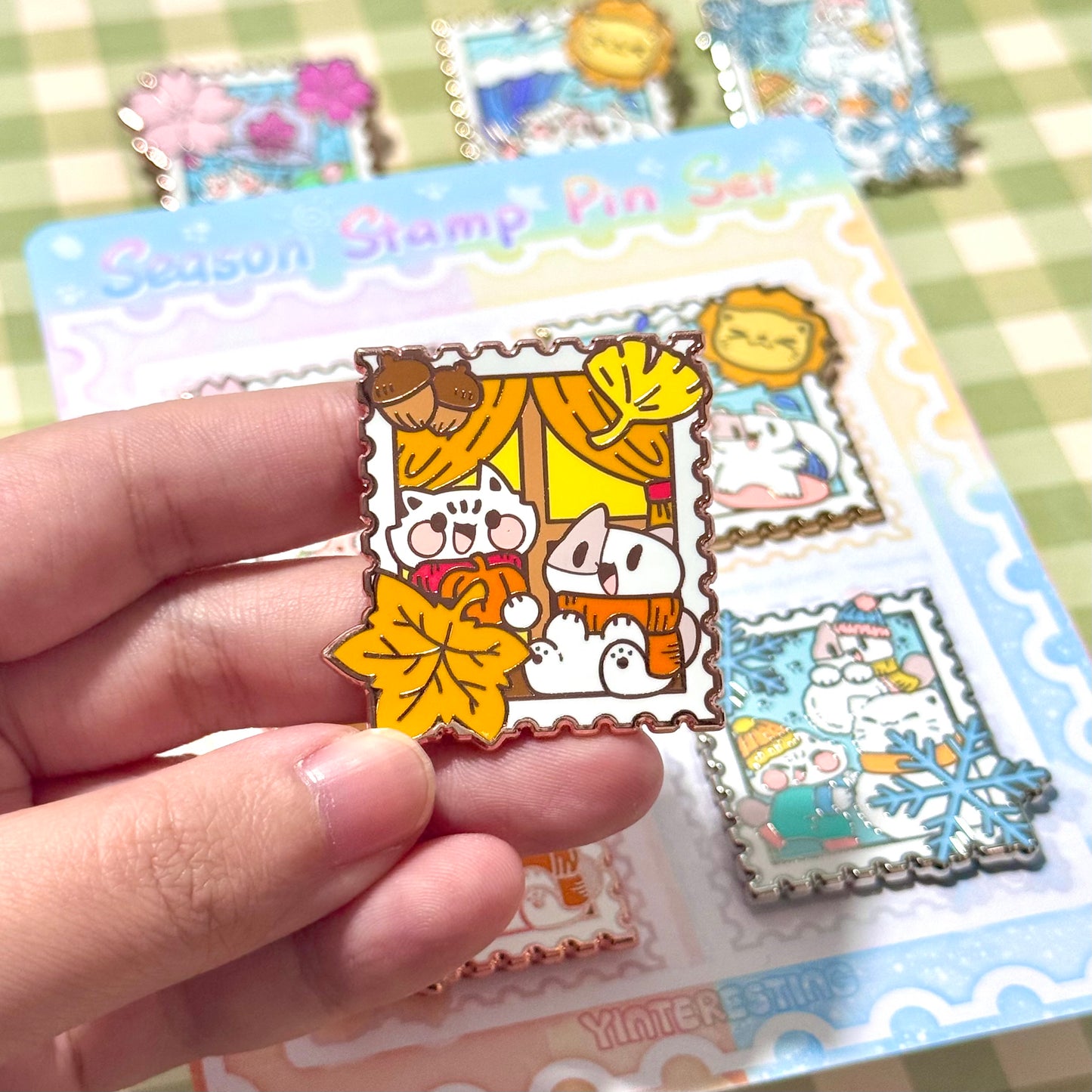 Autumn vibe Stamp Enamel Pin