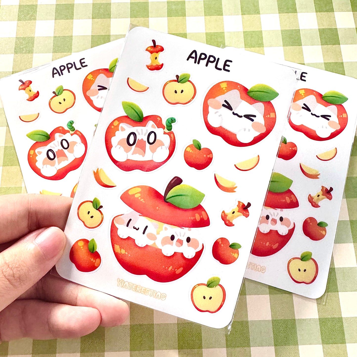 Apple meow Sticker sheet