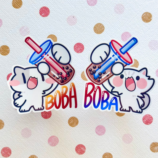 Boba Bubble tea Cats Stickers