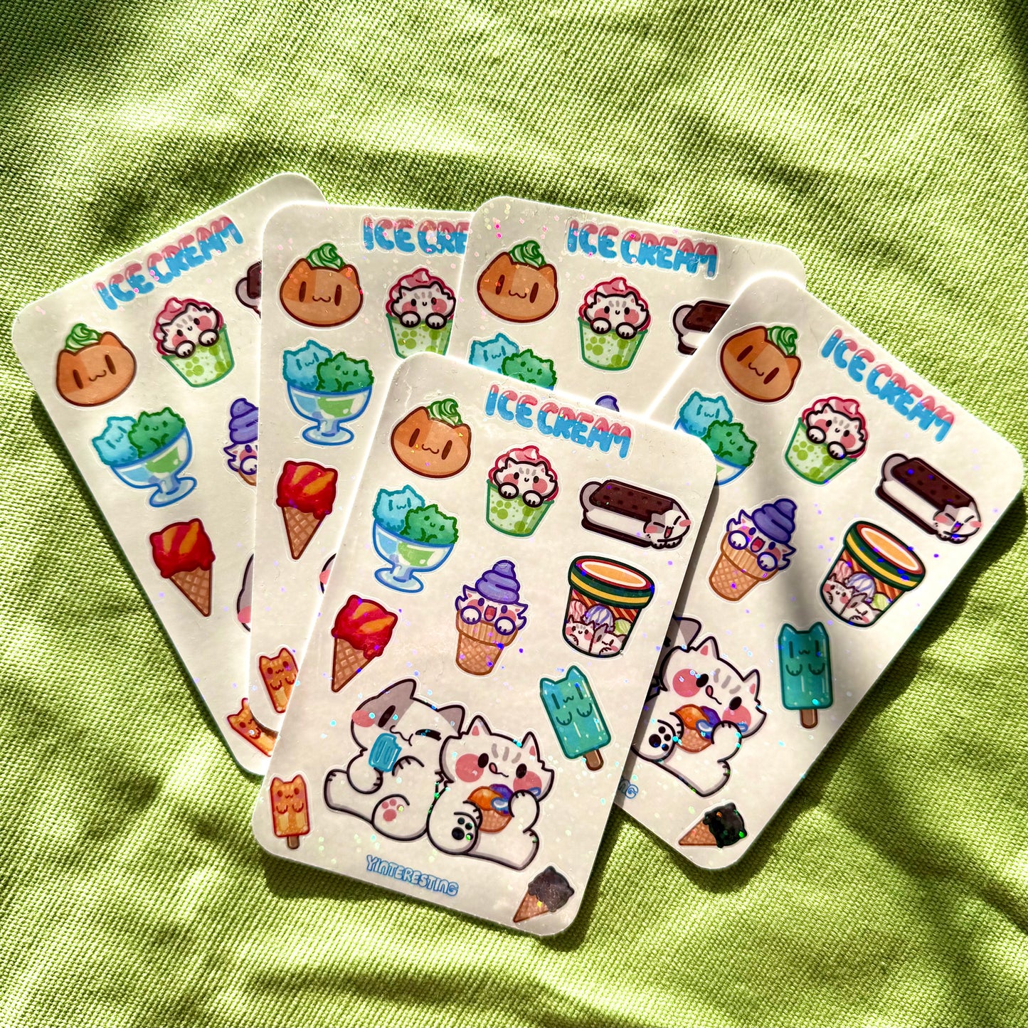 Ice cream meow Sticker sheet