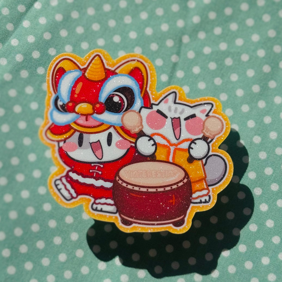 Lion dance sticker