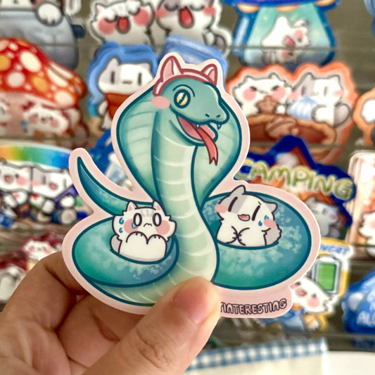 Year of Snake Chinese Zodiac Cat Sticker