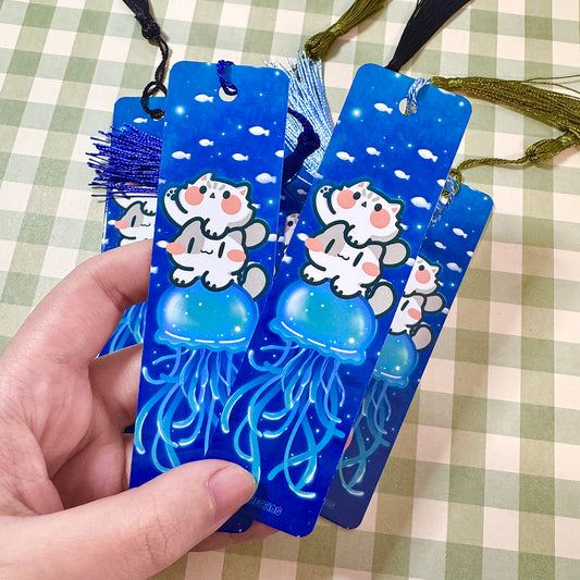 Jellyfish meow Metal Bookmark