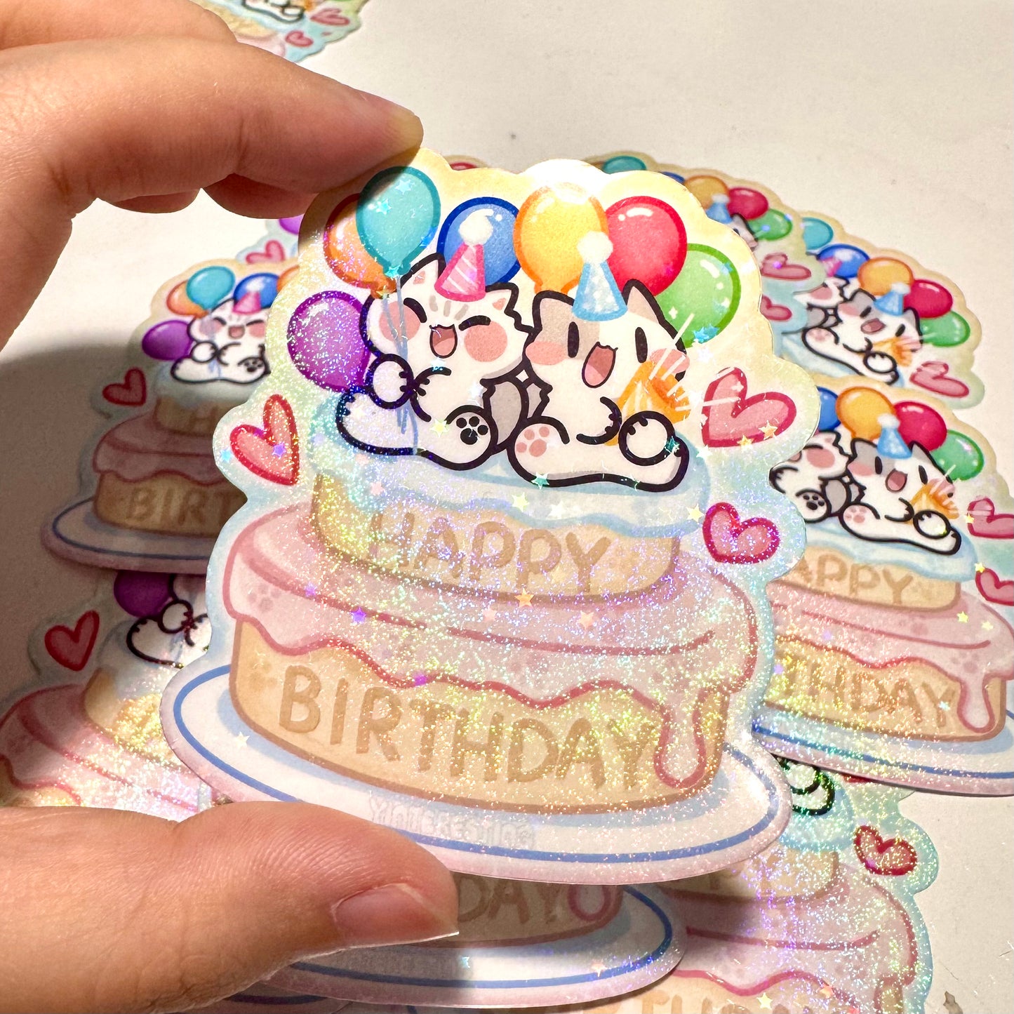 Happy Birthday Cake Sticker