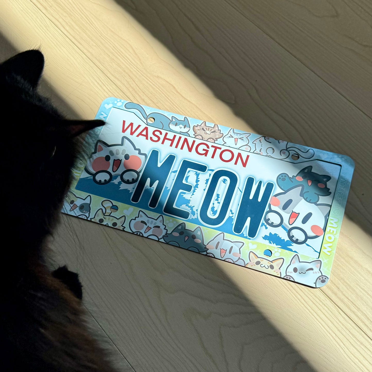 Meow License Plate Frame