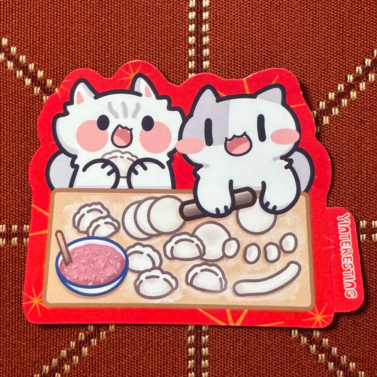 Making dumplings Jiaozi Sticker