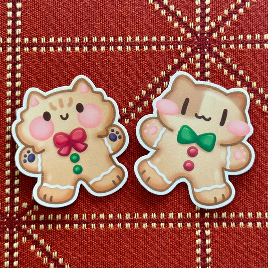 Christmas gingerbread cookies Cats Stickers