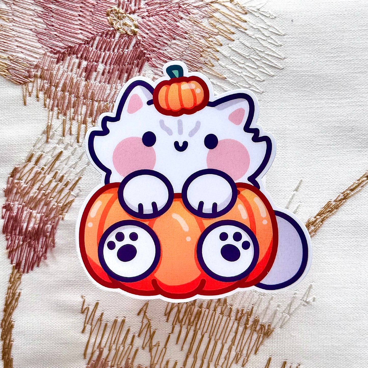 Halloween pumpkin Cats Stickers