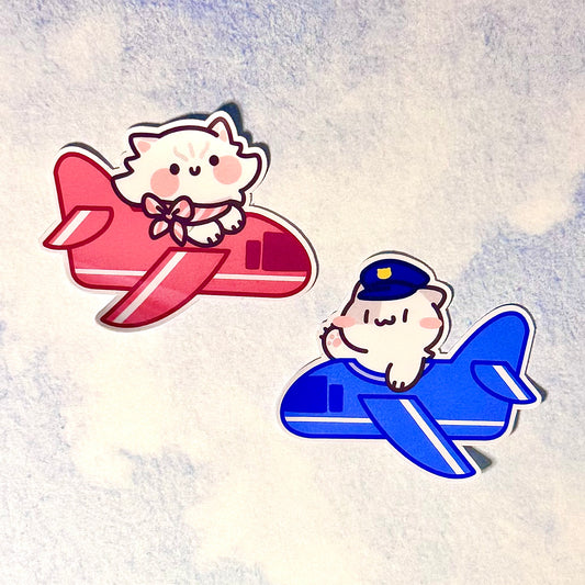 Airplane flight Cats Stickers