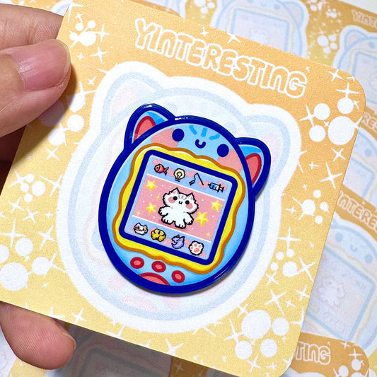 Tamagotchi Blue Hard Metal Pin