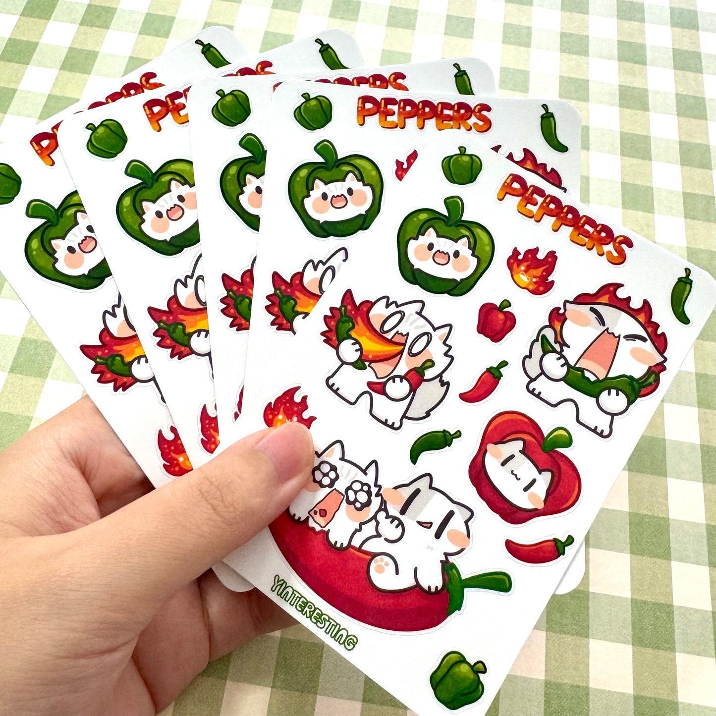 Chili Peppers meow Sticker Sheet
