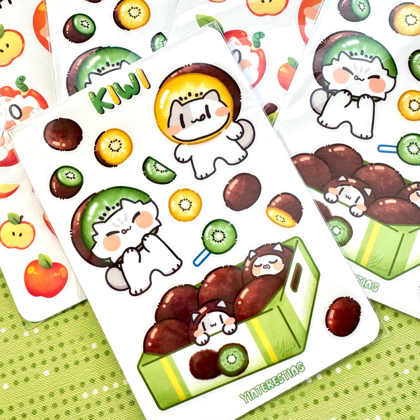 Kiwi Meow Sticker Sheet