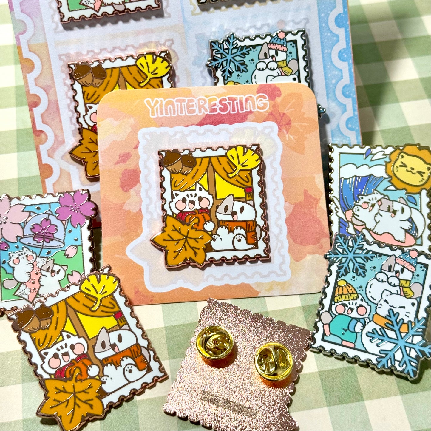 Autumn vibe Stamp Enamel Pin